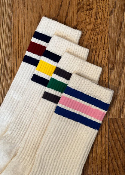 Retro Socks in Navy/Gold