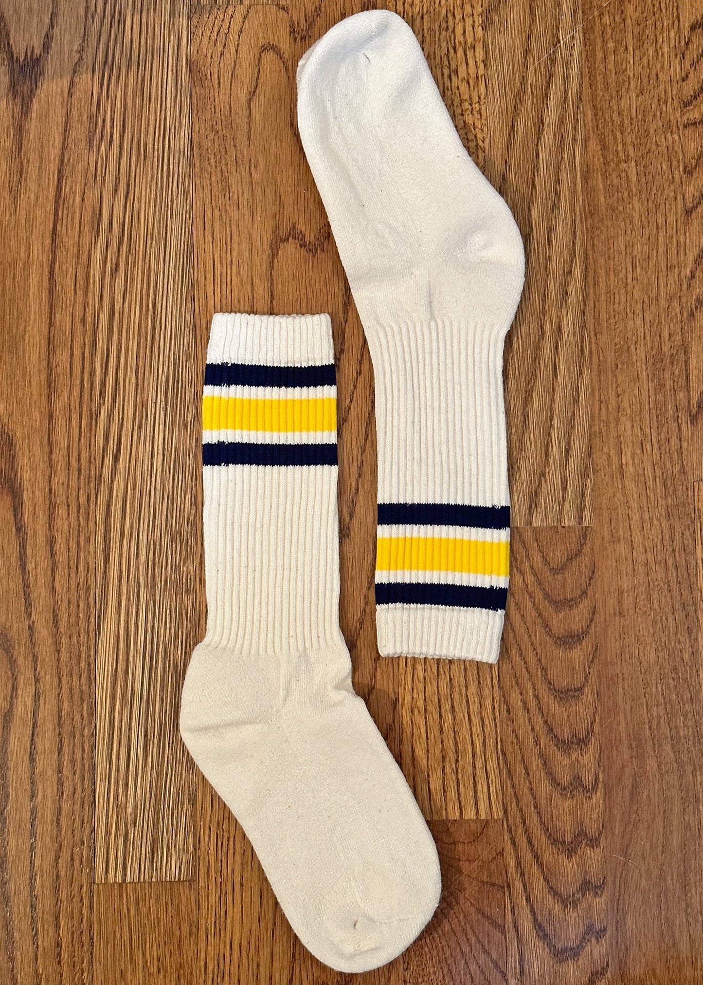 Retro Socks in Navy/Gold